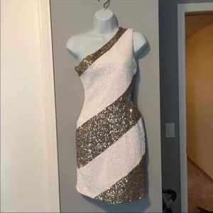 Bebe Addiction Sparkly KeyHole Dress